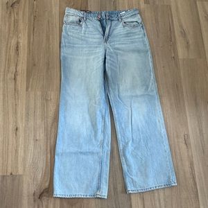 Light wash 90s baggy jeans high waist